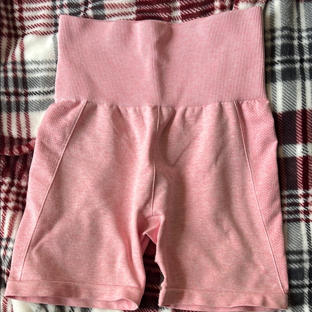 Pink High-Waisted Shorts